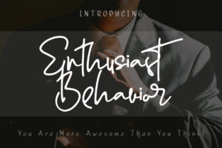 Enthusiast Behavior: A Classy Script Typeface for Editorial Design