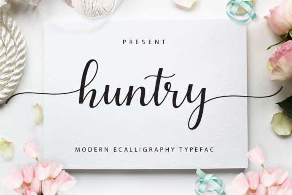 Huntry Font: A Bold Handwritten Typeface for Web