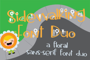 Sidewalking Duo: A Whimsical Sans Serif Font for Branding